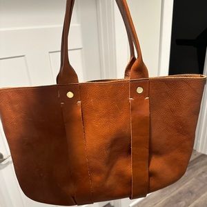 Clare V camel colored tote